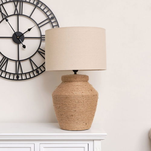 Large Rope Effect Table Lamp