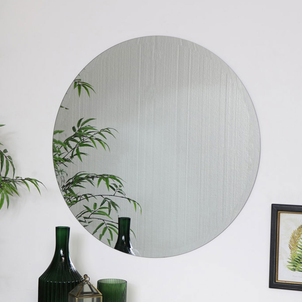 Large Round Frameless Mirror 70cm x 70cm