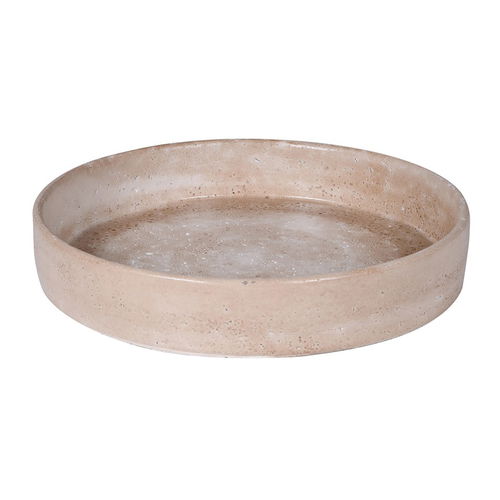 Large Round Stone Effect Salerno Display Plate/Bowl - 33cm