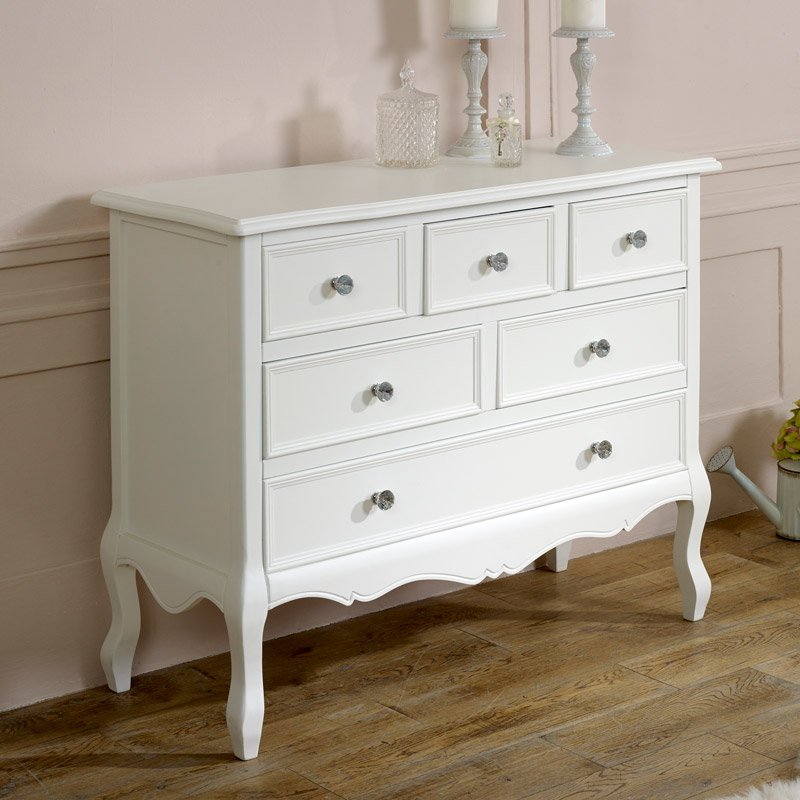 Large White Chest of Drawers - Victoria Range