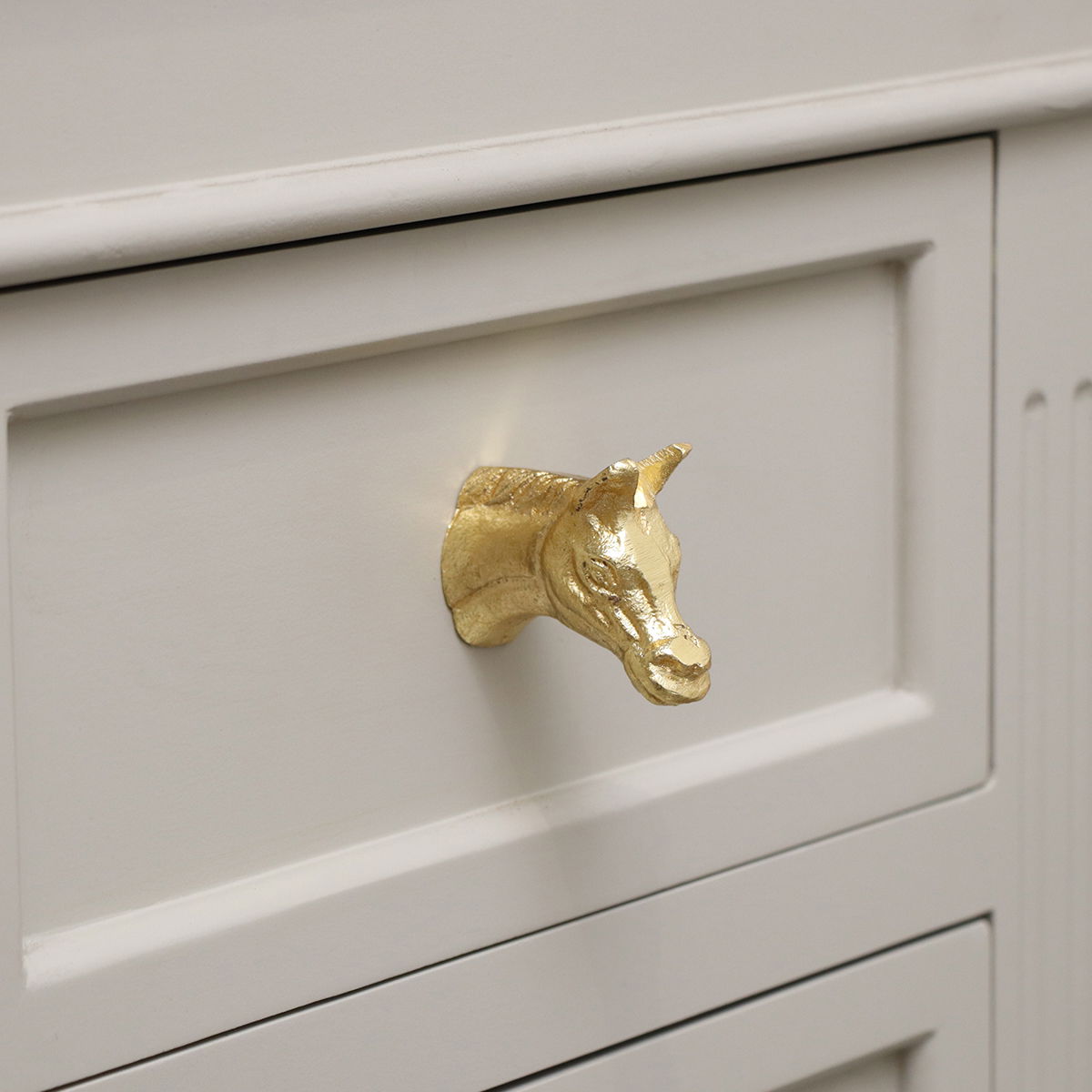 Shiny Gold Horse Drawer Knob