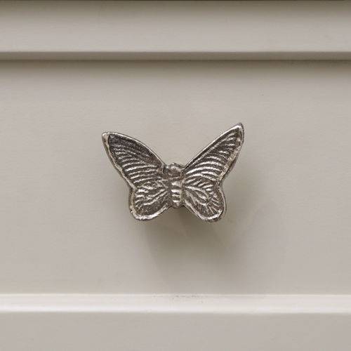 Silver Butterfly Drawer Knob