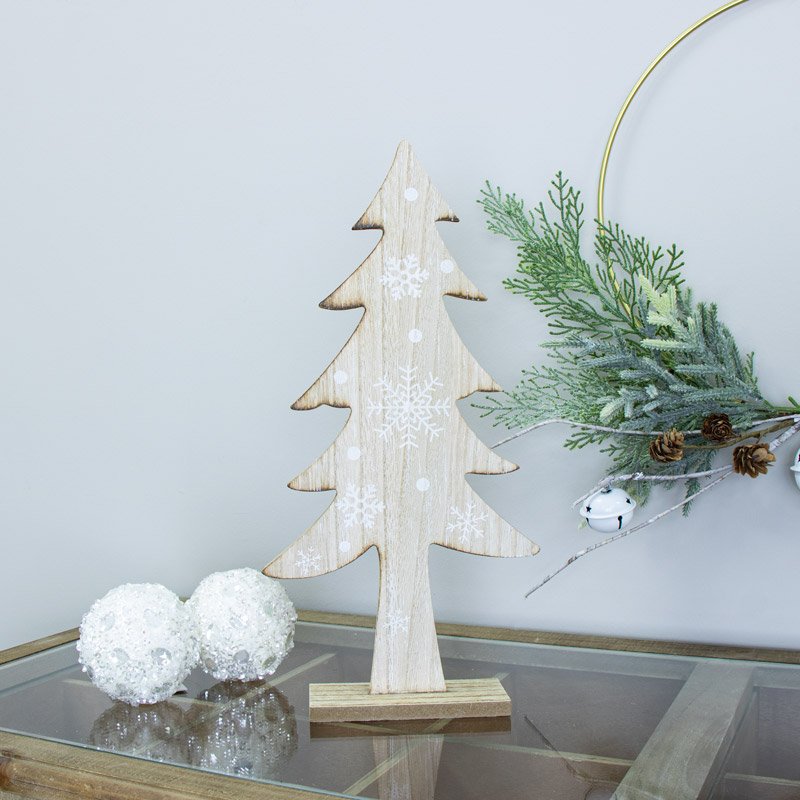 Nordic Wooden Tree Stand - 35cm