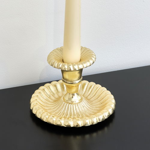 Ornate Vintage Gold Chamber Candlestick Holder 