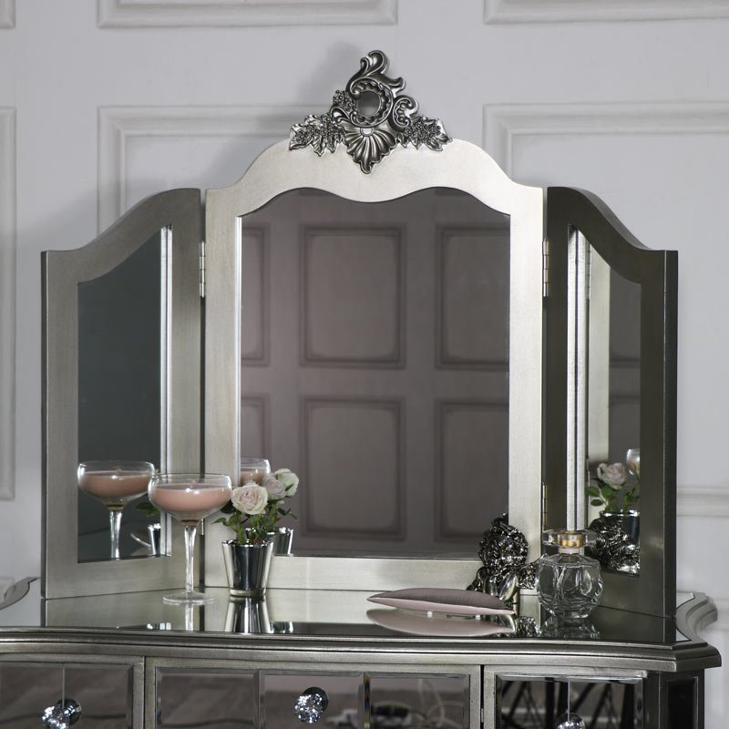 Ornate Triple Dressing Table Mirror - Tiffany Range