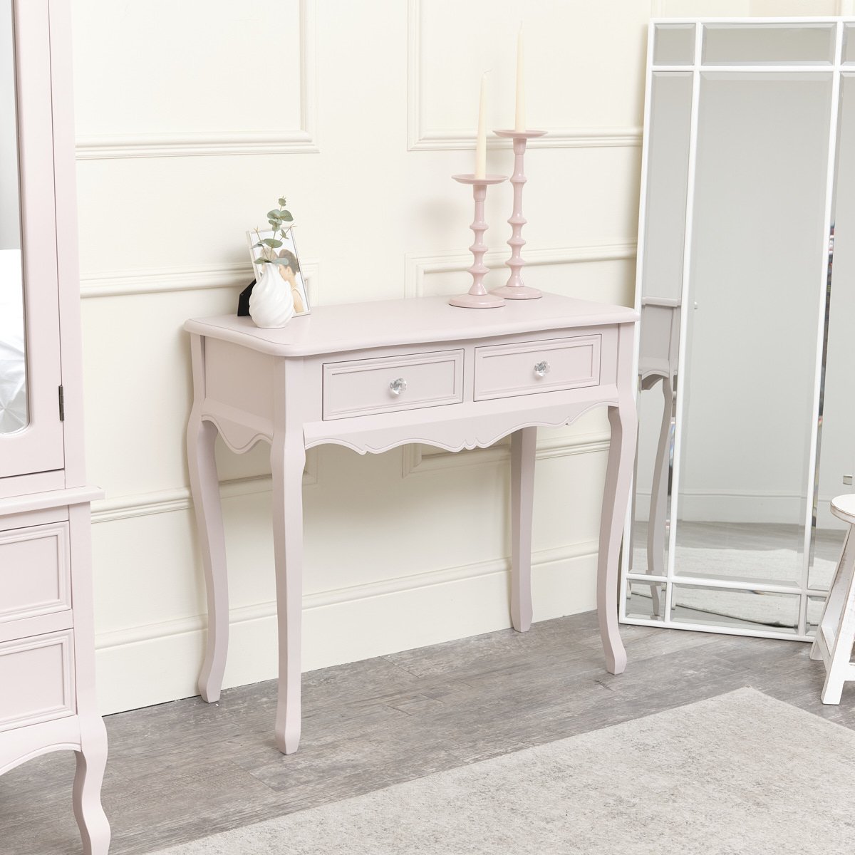 Pink Console / Dressing Table - Victoria Pink Range DAMAGED SECONDS 0702244