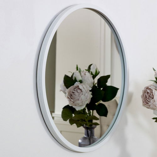 Round White Wall Mirror 50cm x 50cm