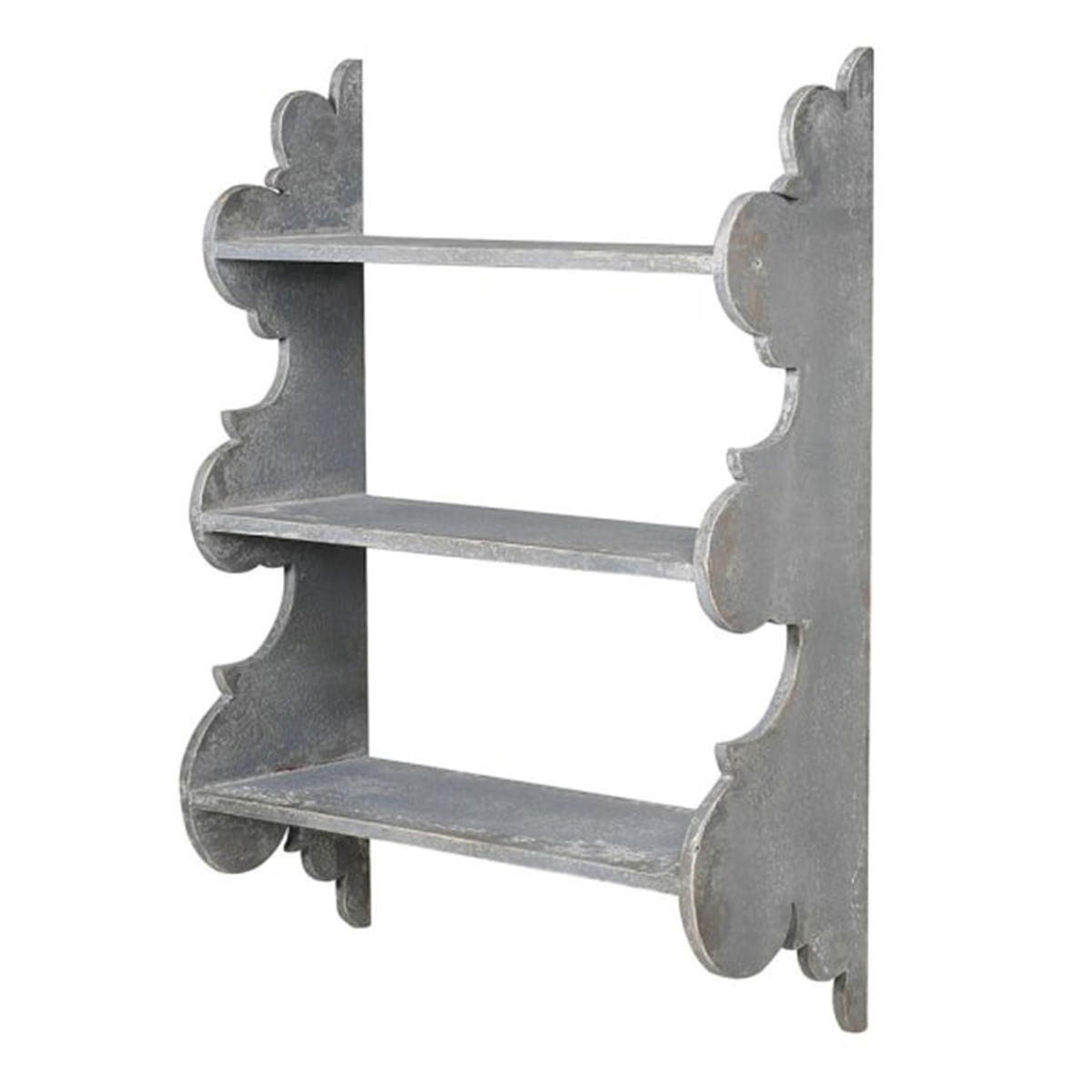 Rustic Grey 3 Tier Wall Shelves