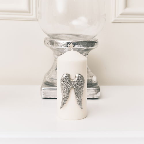 Silver Angel Wings Candle Pin