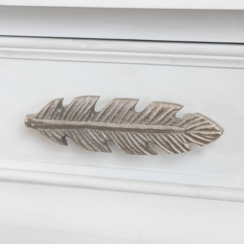 Silver Feather Drawer Knob