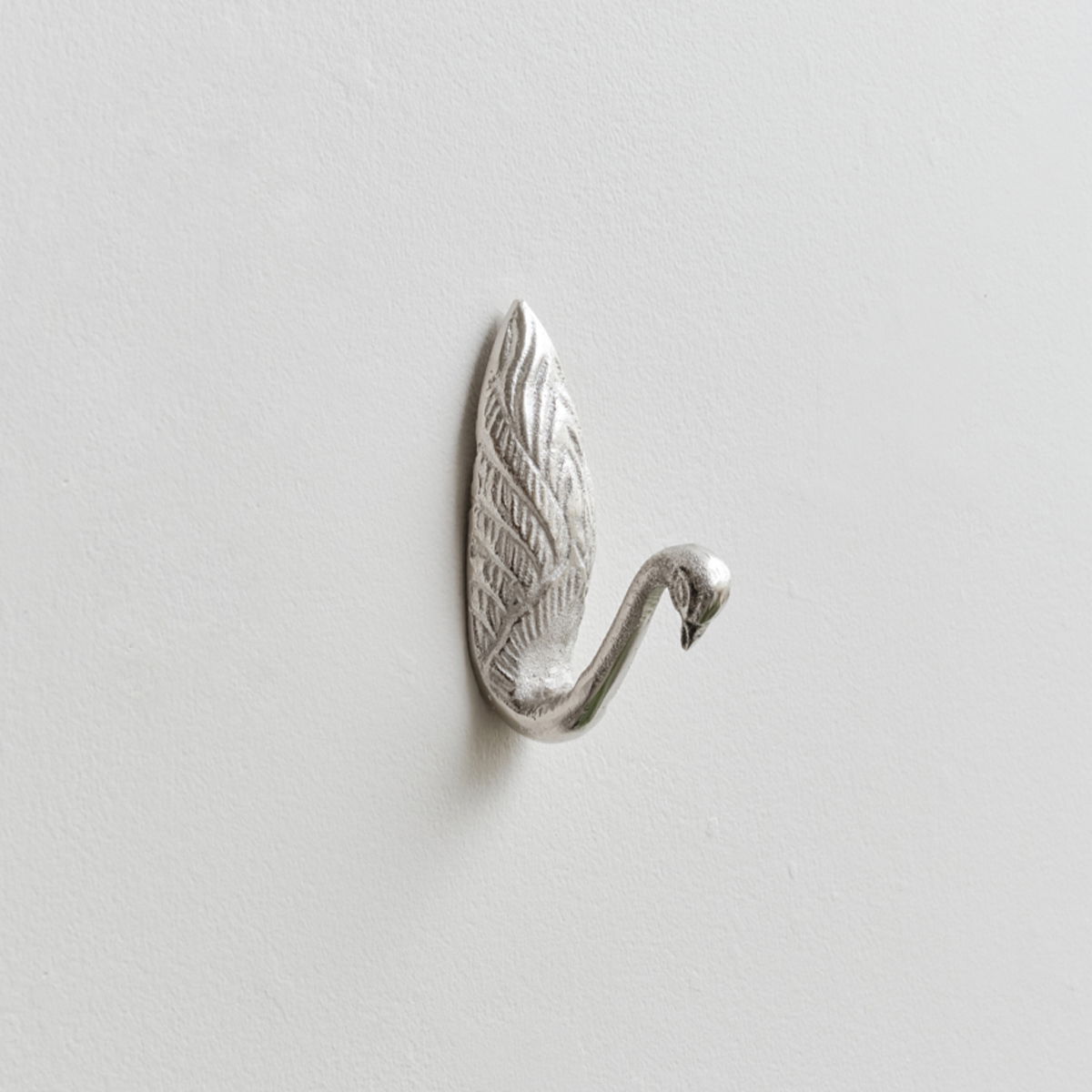 Silver Metal Swan Wall Hook