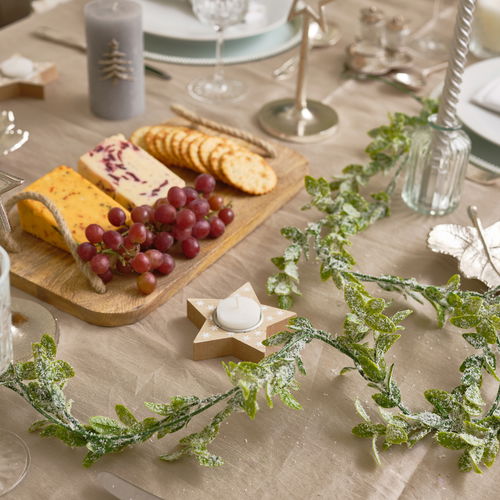 Snowy Leaf Christmas Garland - 190cm 