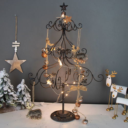 Tall Rustic Metal Christmas Tree