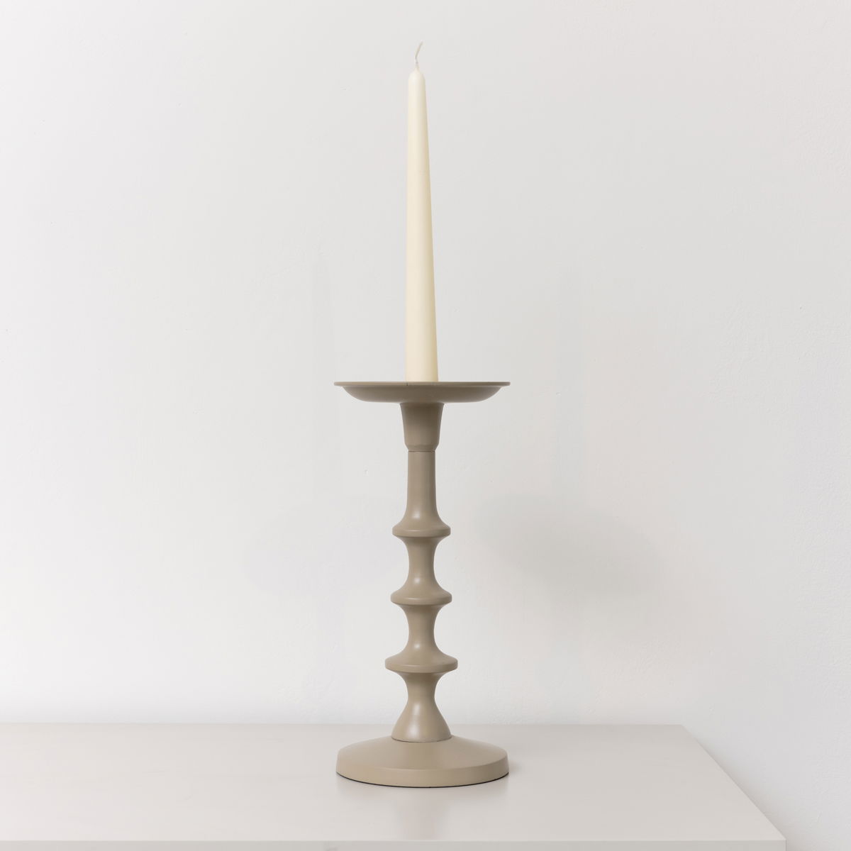 Taupe Candle Holder - 26.5cm