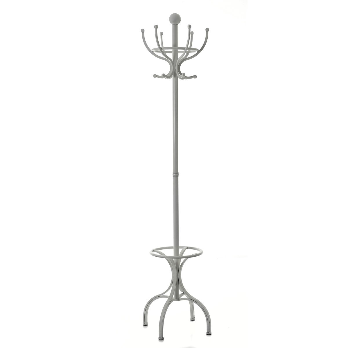 White Metal Coat & Hat Stand
