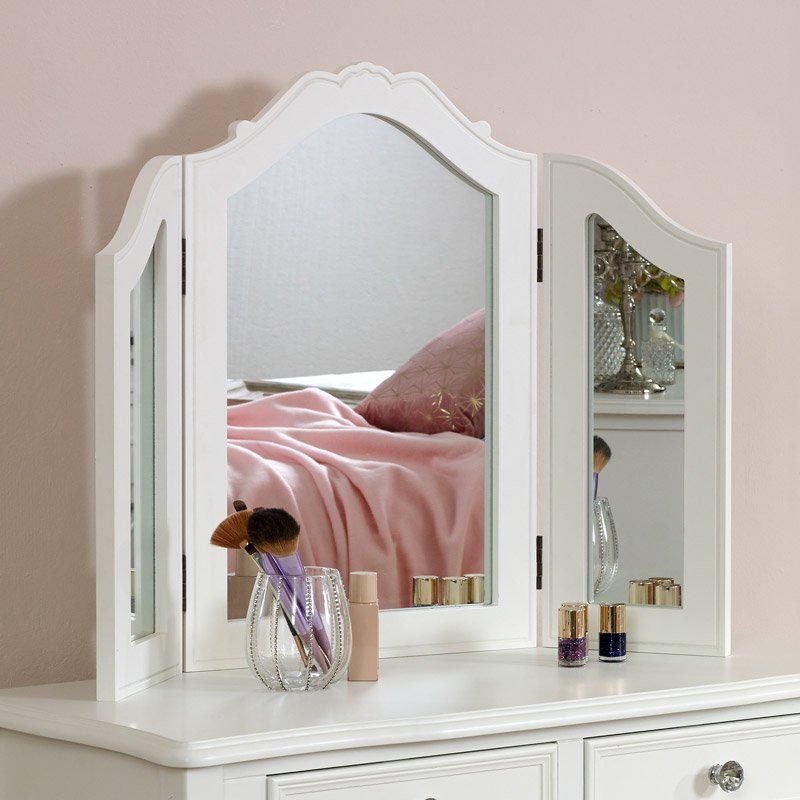 HEMNES Dressing table with mirror, white, 39 3/8x19 5/8