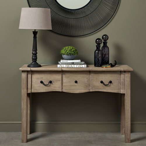 Wooden 2 Drawer Console Table