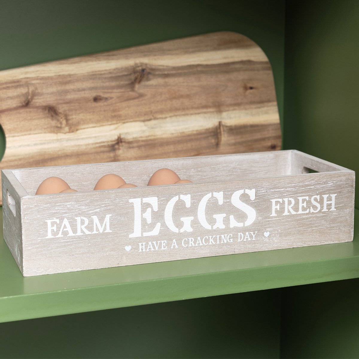 Wooden Egg Crate Holder