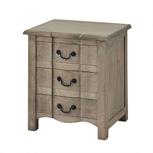 3 Drawer Wooden Bedside Table