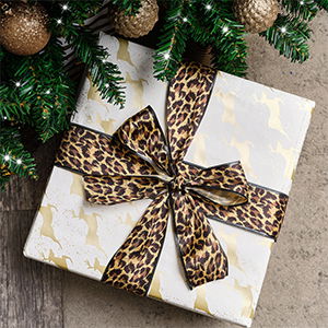 Animal Print Christmas Tree Ribbon - 270cm