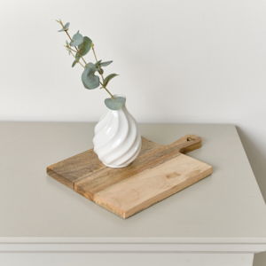 Rectangular Mango Wood Chopping Board with Heart Detail - 30cm