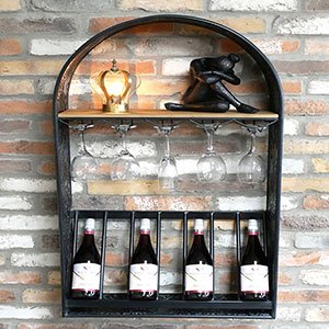 Black Wine Wall Unit