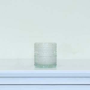 Clear Bubble Glass Tealight Candle Holder
