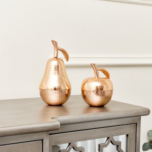 Copper Apple & Pear Storage Ornaments