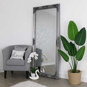 Extra, Extra Large Ornate Antique Silver Full Length Wall/Floor Mirror 85cm x 210cm