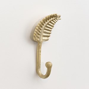 Gold Curved Leaf Wall Hook