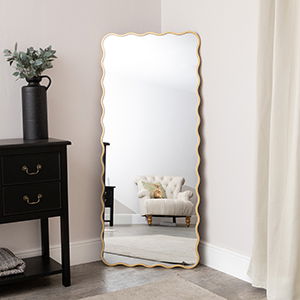 Gold Full Length Wavy Mirror - 70cm x 165cm Gold Full Length Wavy Mirror - 70cm x 165cm