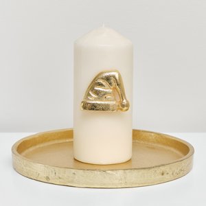 Gold Santa Hat Candle Pin