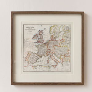 European Map Print Framed Wall Art - 40cm