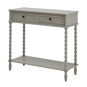 Grey Bobbled 2 Drawer Console Table/Sideboard