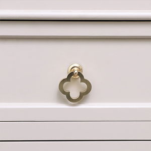 Brushed Gold Clover Drop Pull Handle