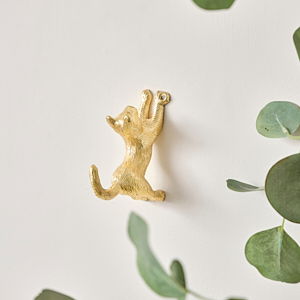Gold Cat Wall Hook