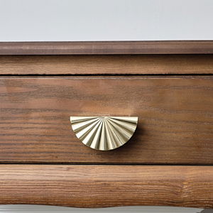 Metal Gold Scalloped Fan Drawer Handles