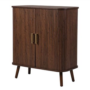 Large 2 Sliding Door Wooden Reeded Sideboard