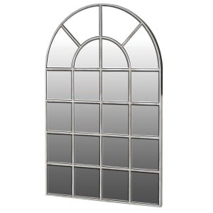Large Arched Silver Window Mirror 114cm x 77cm