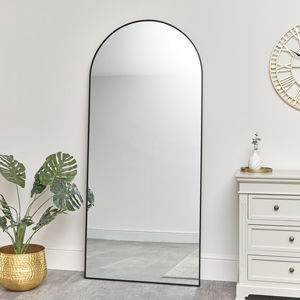 Large Black Arched Wall / Leaner Mirror - 180cm x 80cm