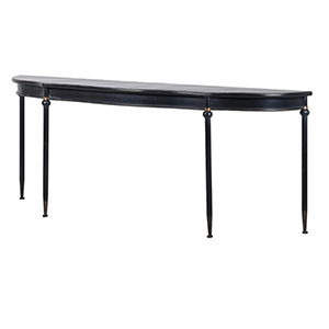 Large Black Curved Console Table