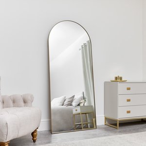 Large Gold Arched Mirror 183cm x 80cm