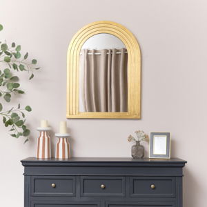 Large Gold Arched Wall Mirror - 80cm x 60cm