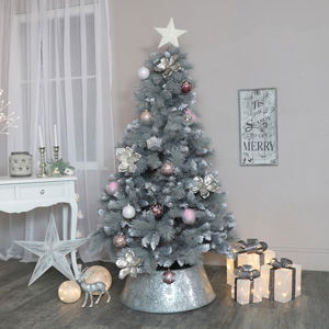 Large Grey & Silver Tipped Christmas Tree 6ft