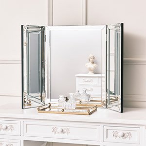 Large Mirrored Dressing Table Triple Mirror