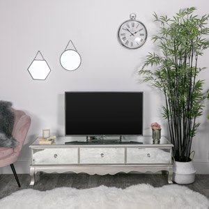 Large Mirrored Storage TV Cabinet - Tiffany Range