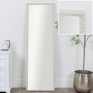 Large Rectangle Taupe Bobbin Bobble Wall Mirror 168cm x 54cm