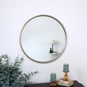 Large Round Champagne Gold Wall Mirror 70cm x 70cm