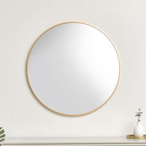 Large Round Gold Wall Mirror - 80cm x 80cm