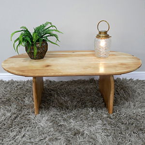 Large Round Wooden Coffee Table